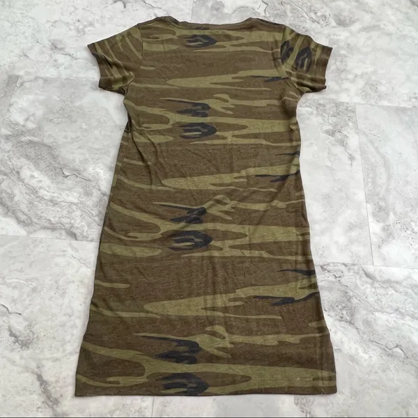 Alternative Apparel Camo Olive Green T-Shirt‎ Dress Size Small S - Image 2