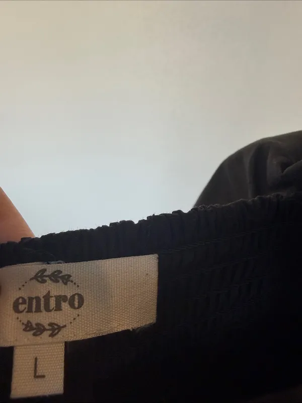entro Black Ruffle Strap Mini Dress - Image 2