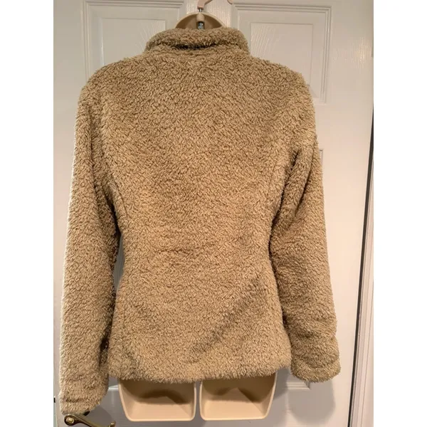 Patagonia Los Gatos Teddy Fleece‎ Zip Jacket Womens S Beige Tan 25210 FA14 - Image 3