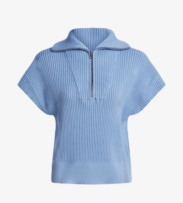 Varley Rory Half Zip knit Ashley blue  - Image 6