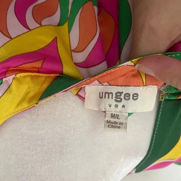 Umgee Tunic Kimono Womens Top L Pink Hippie Retro Festival Boho Resort Oversize - Image 10