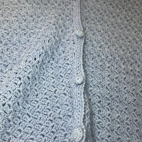 Liz Claiborne Major sale $24 was $33 vintage crochet light blue vest size M - Image 4