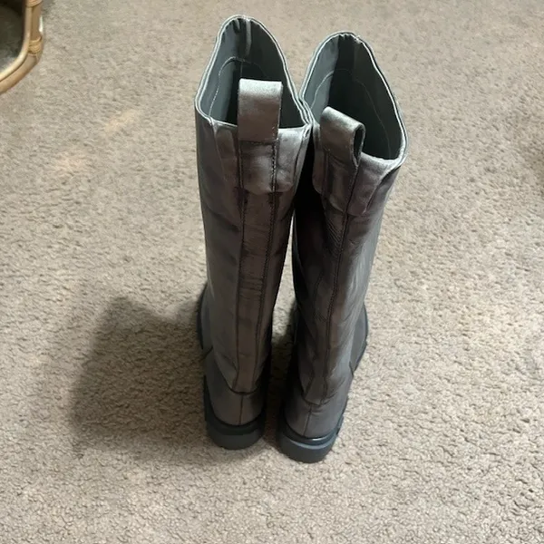 Free People Brooks High Tall Boots Leather Chunky Platform Lug Sole‎ 38.5 / 8 - Image 6