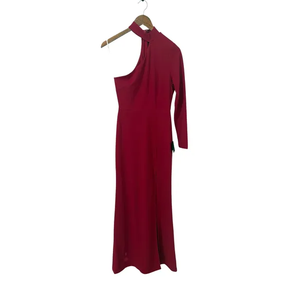 Lulus Keep It Interesting Red Cutout One-Shoulder Maxi Dress size Small NWT - Image 3