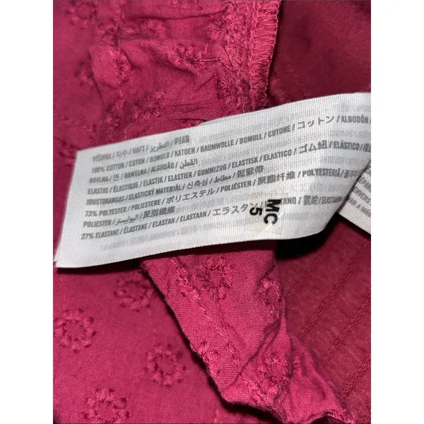 Hollister Plum Swiss Dot Bustier Peplum Crop Top Y2K Coquette XS - Image 5