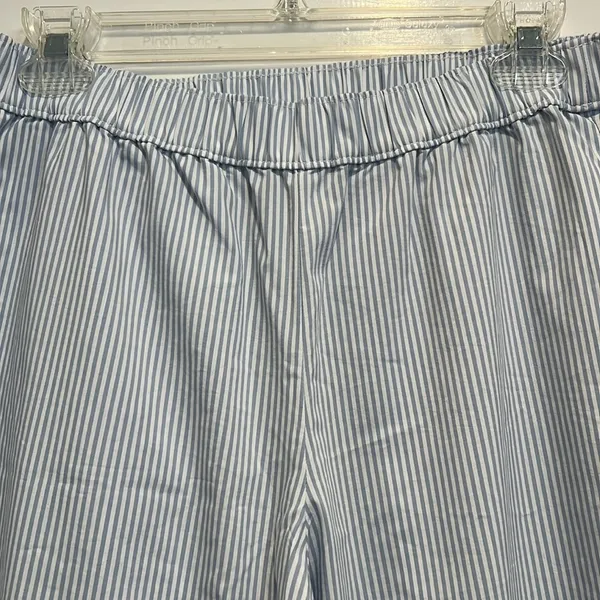 Hollister poplin wide leg sleep blue and white pj pants size small. NWOT! - Image 8