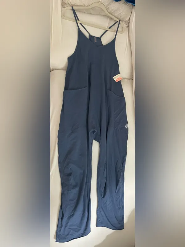 Free People NWT Hot Shot Onesie Jumpsuit Misty Blue Size S - Image 3