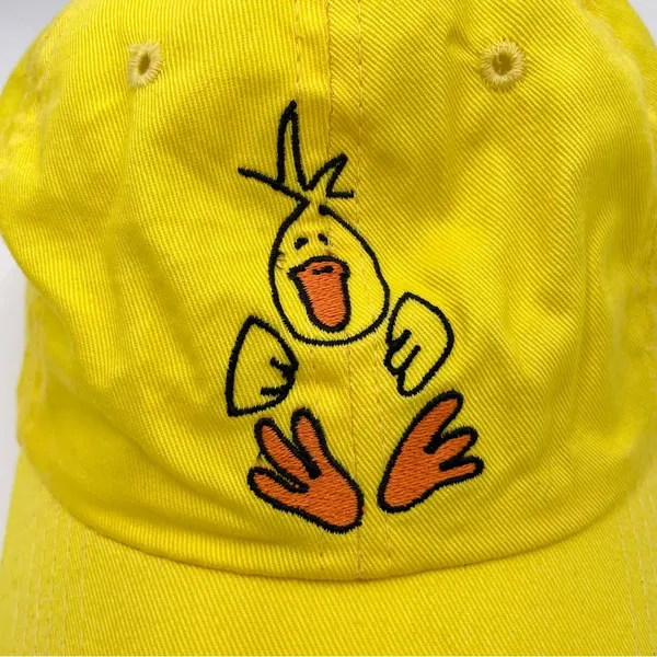 Vintage 90s Y2K Yellow Duck Baseball Cap Hat Embroidered One Size Fits All - Image 3
