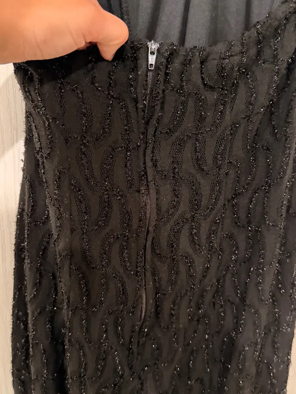 Vintage Poly Black Evening Gown - Image 6