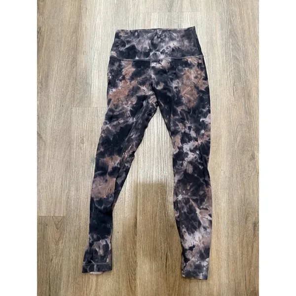 Lululemon Align HR Crop 25" Diamond Dye Graphite Grey Pink‎ Pastel Size 6 - Image 2