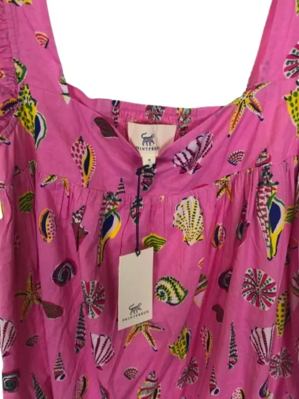 NWT Printfresh Size Medium 100% Organic Cotton Pink Beachcomber Shore Dress NEW - Image 4