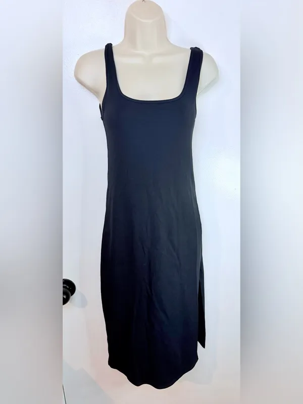 Abercrombie & Fitch Women’s S Black Ribbed Midi Dress - Image 3