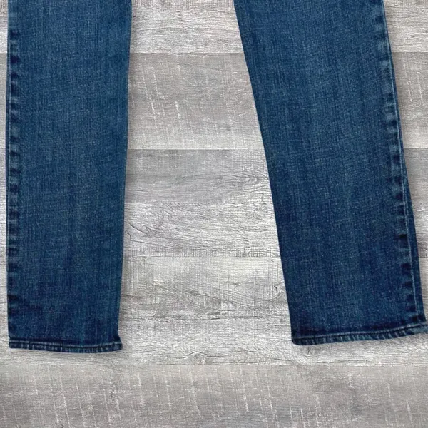 Skinny Straight Blue Jeans Womens 30 (31X30) Mid Rise Stretch Denim - Image 4