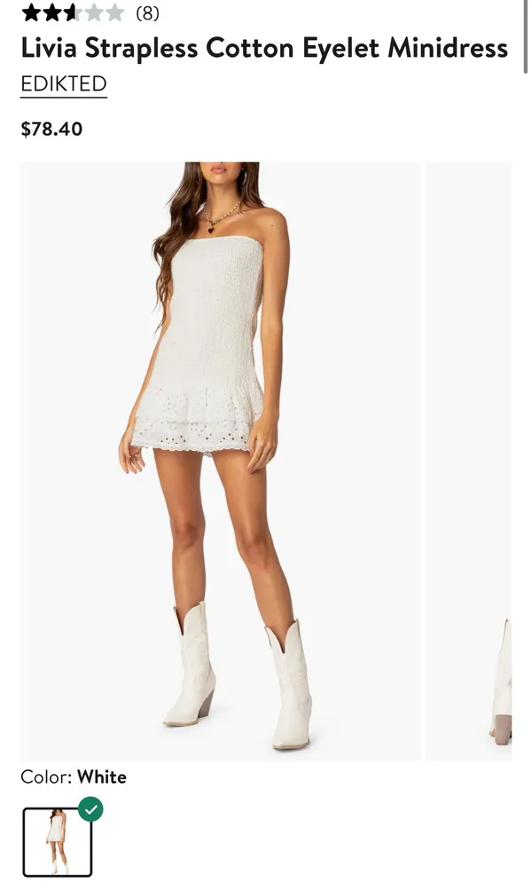 Edikted white eyelet dress - Image 3
