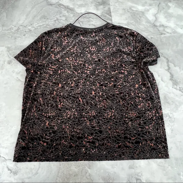 We The Free Oversized Boxy Top Textured Flocked Floral‎ Print Size Small - Image 4