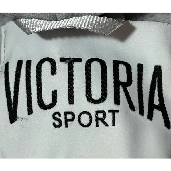 Victoria Sport Women's Gray Silver Hoodie with‎ Funnel Neck & Thumb Hole Size M - Image 3