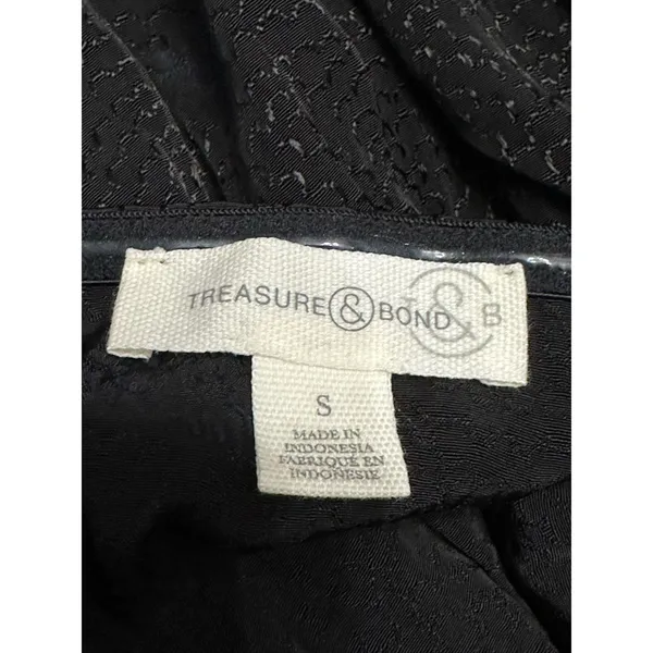 Treasure & Bond Boho Top Flowy Peplum Black Open Back Square Neck S NWOT Classic - Image 9