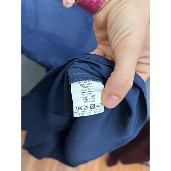 Belle Poque Navy Blue Sheer Mesh Heart Button Blouse Rockabilly Pinup Small - Image 3