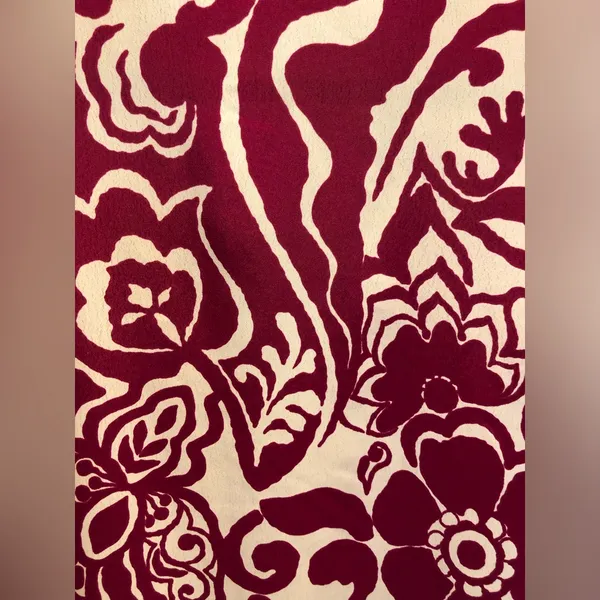 Zara Magenta Pink and Cream Printed Oversized Mini Dress Size M - Image 7