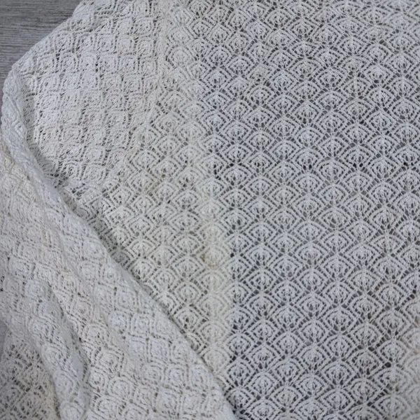Ann Taylor Cardigan Women XL Cream Open Front Crochet Knit Pointelle - Image 8