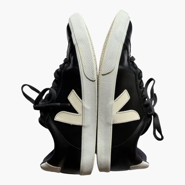 Veja Esplar Leather Sneakers Black White Low Top Lace Up Women’s US 7 EU 38 - Image 7