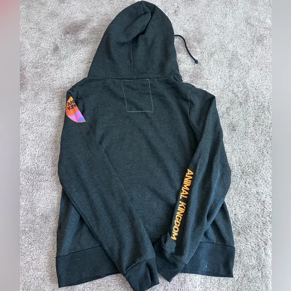 Aviator Nation X Disney Animal Kingdom 5 Stripe Charcoal Hoodie Size Medium - Image 5