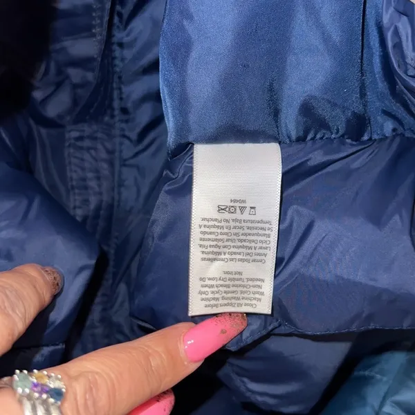 New Navy‎ Blue Cropped Puffer Jacket Size XL - Image 3