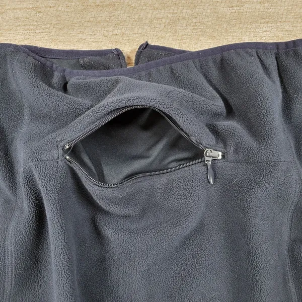 American Eagle Performance Fleece Vest Medium Navy Blue Rear Full Zip Pocket - Image 11