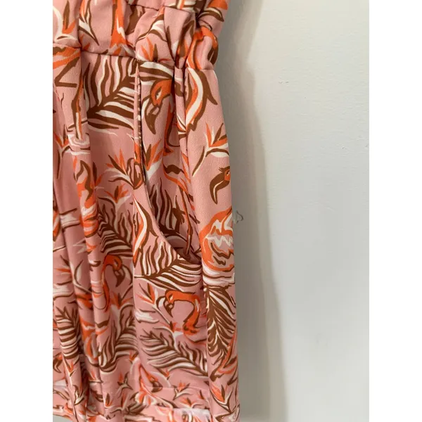 Pink Flamingo Tropical Romper Retro Vacation Outfit XS - Image 3