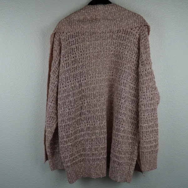 FRYE Cardigan Sweater Knit Oversized Duster Open Front‎ Women XL Speckled - Image 3