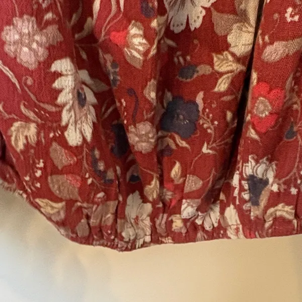 Easel Burgundy Floral Blouse - Image 5