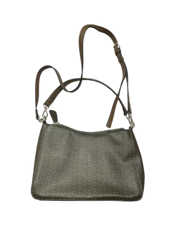 Guess Brown Logo Monogram Bag - Image 5