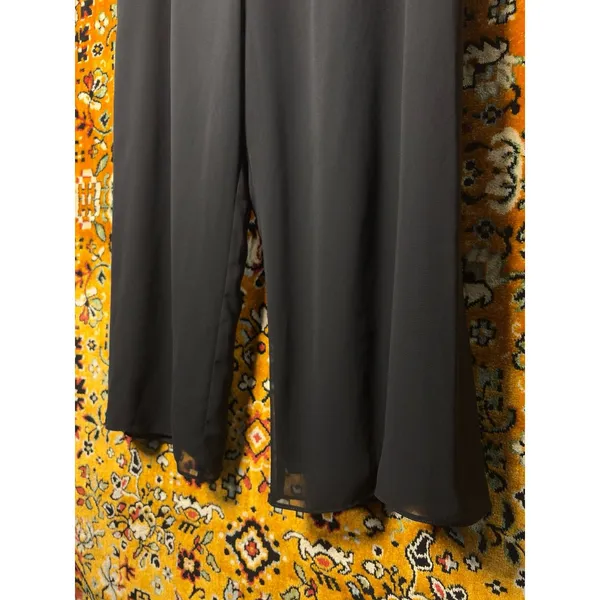 90s Vintage Alex Evenings Chiffon Layered Wide Leg Evening Pants sz XL - Image 3