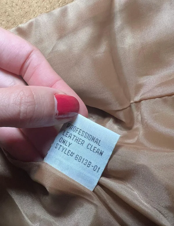 Rouge Tan Leather Jacket | Size Small - Image 5