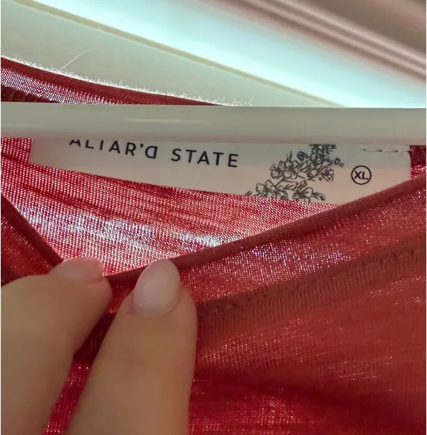 Altar'd State Tiered Top Burnt Orange/Coral - Image 3