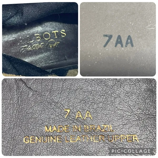 Talbots Womens 7AA Riding Boots Tall Brown Pebbled‎ Leather Gold Buckle Full Zip - Image 8