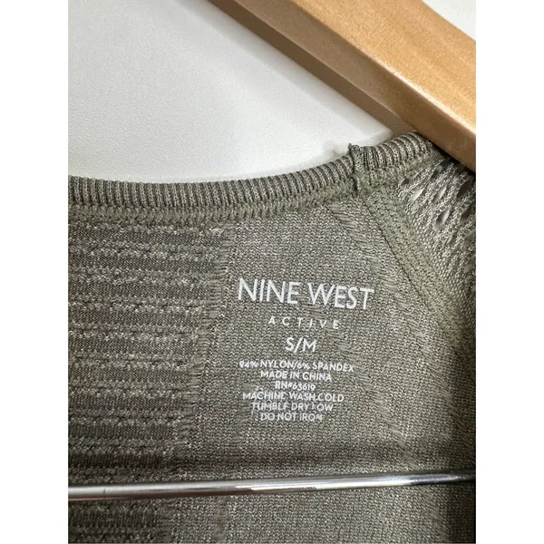 Nine West Active Wear‎ Womens Short Sleeve Top Green Breathable Size S/M NWT - Image 7