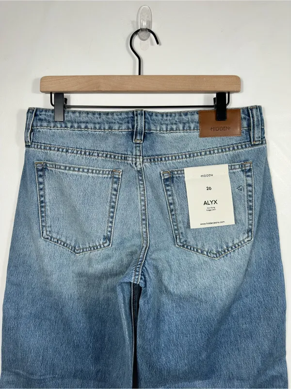 Hidden Jeans Cargo Wide Leg Jeans 26 NWT Low Rise Utility Zip‎ Pocket Denim - Image 6