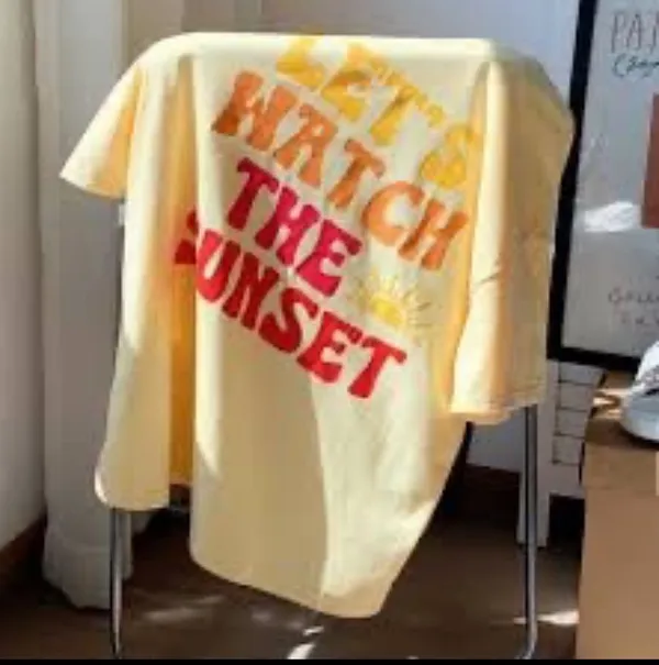 Let’s Watch The Sunset Short Sleeve Graphic Tee XS - Image 6