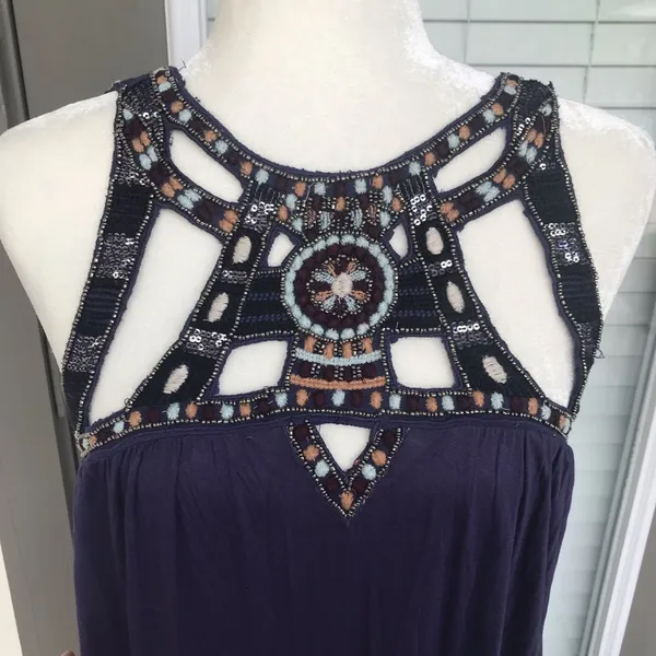 Free People purple vision quest embellished top - Image 4