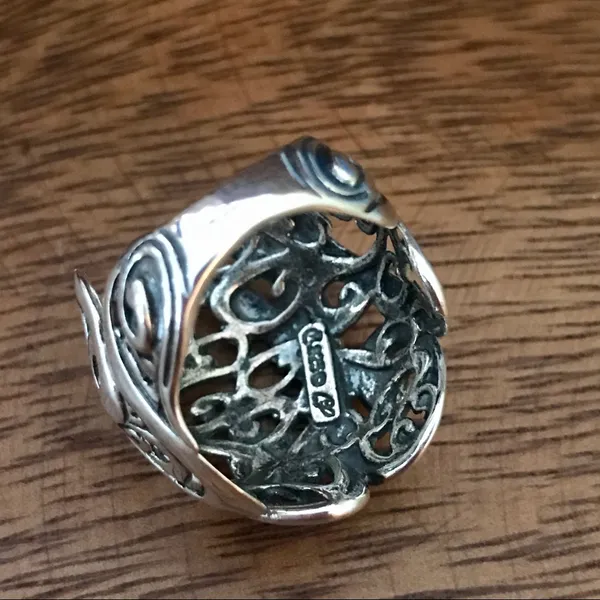 Carolyn Pollack Initial Filigree Sterling Ring 5 Silver - Image 6