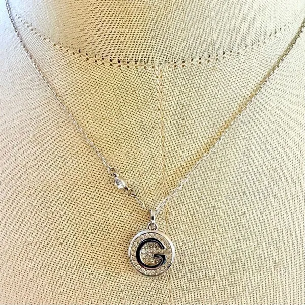 Swarovski “G” Crystal Initial Pendant Necklace - Image 3