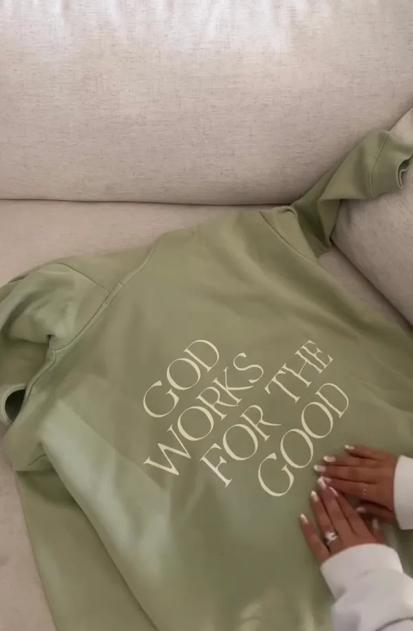 Elevated faith GOD WORKS FOR THE GOOD UNISEX HOODIE - Image 2