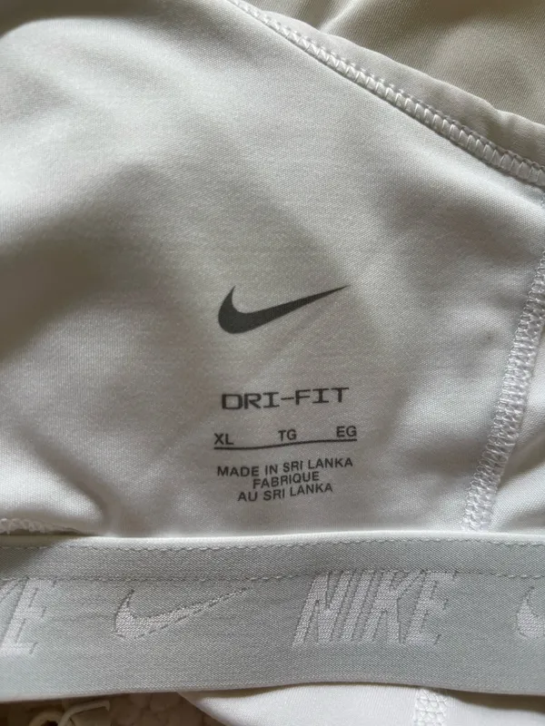 Nike Dri-FIT Indy Built-in Sports Bra Tank Top - White in XL activewear fitness NikeDriFit Athleisure Yoga - Image 3
