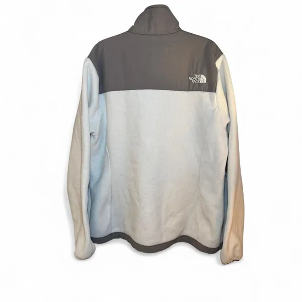 The North Face Women's grey and white fleece full zip Polartec jacket Size Large - Image 3