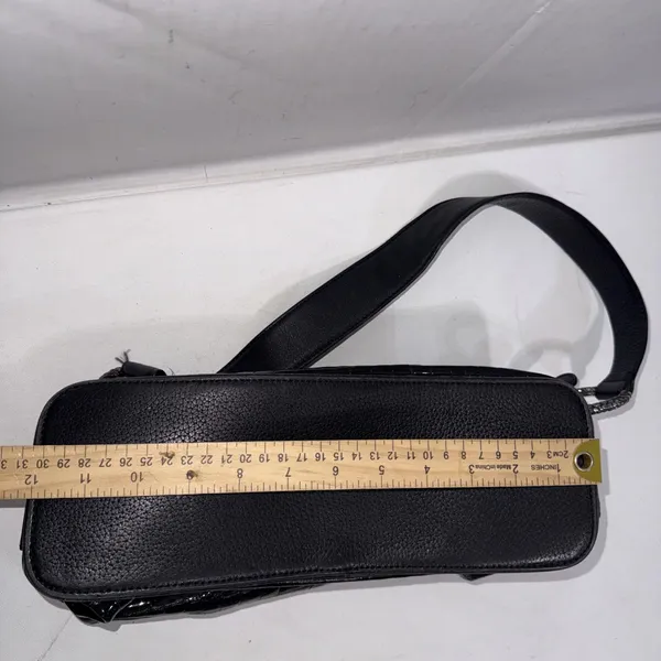 Vintage Y2K Brighton Cher Bag Black Shoulder Tote Croc Leather‎ Gorpcore Purse - Image 9