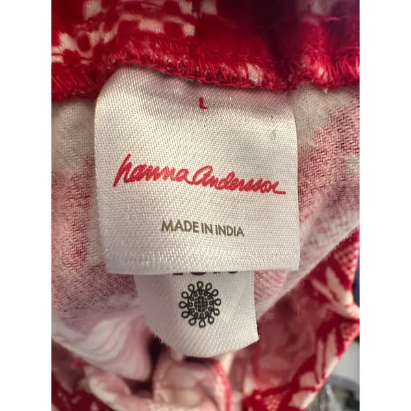 Hanna Andersson Red White Snowflake Organic Cotton Pajama Set XL Top L Pants - Image 6