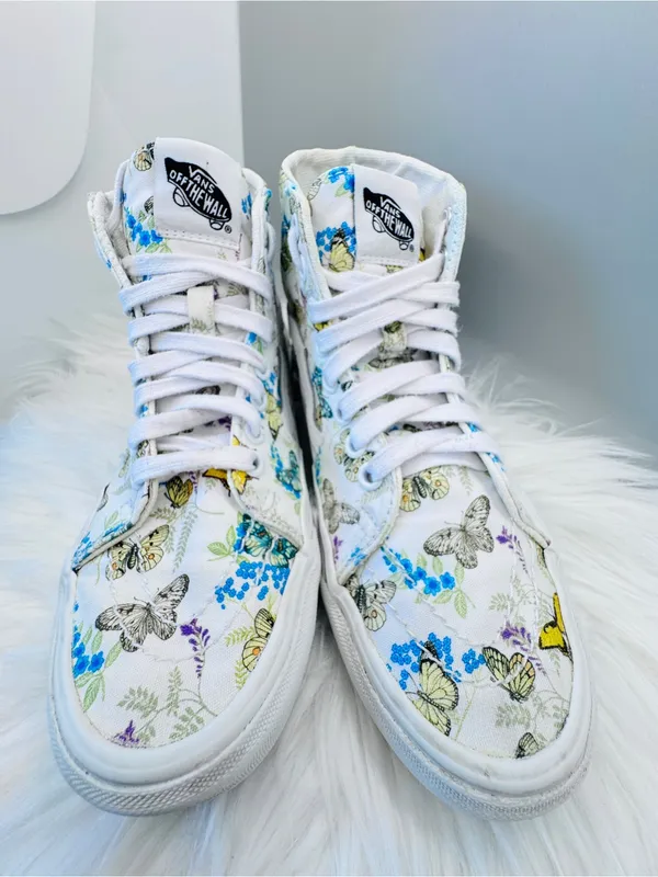 Vans Sk8-Hi Butterfly Floral High Top Sneakers Women’s 6.5 / Men’s 5 - Image 5