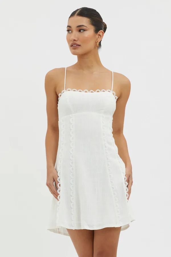 New Here Comes The Sun Chamberlain Scallop Trim Mini Dress Size XL MSRP $90 - Image 7
