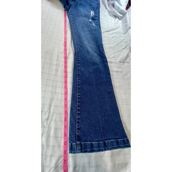 Kensie Jeans Vintage Luxe Distressed Flare/Bell Bottom Jeans - Size 8/29 - Image 3